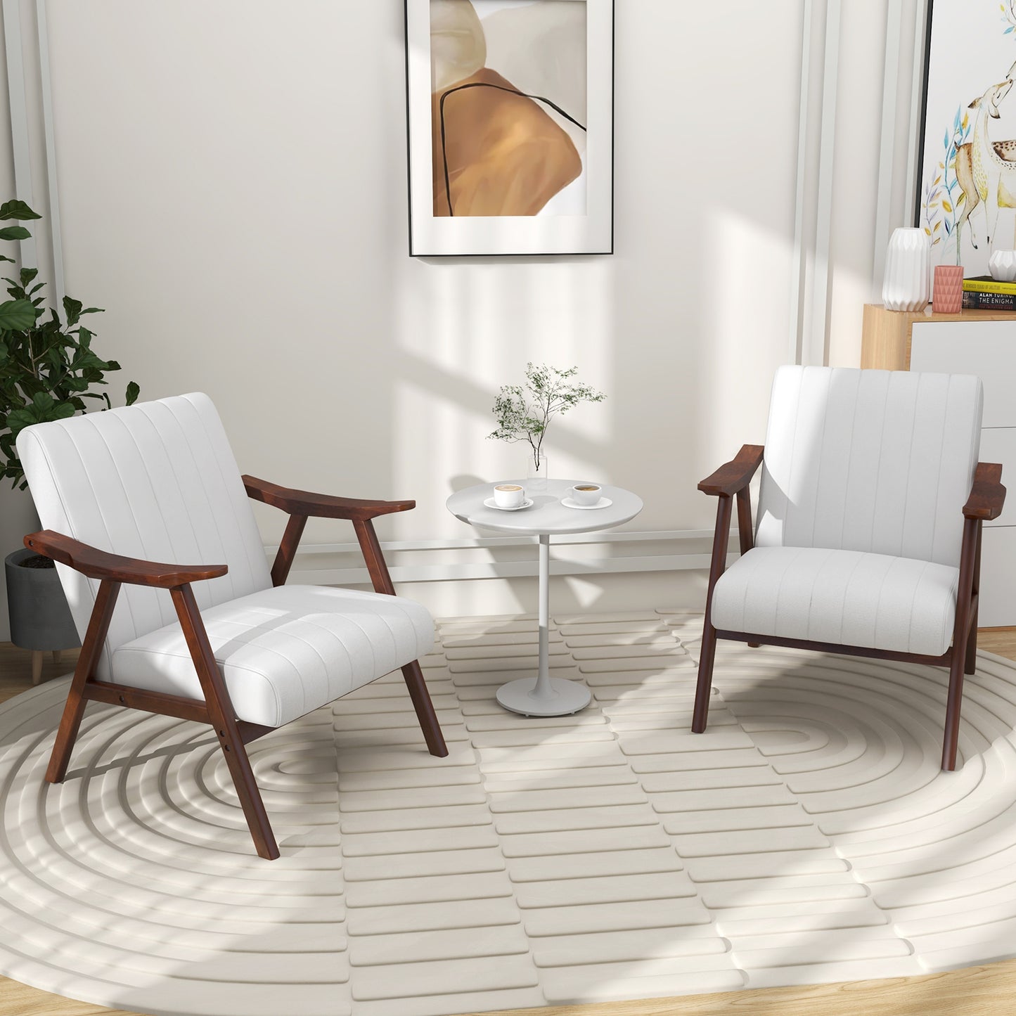 Modern Accent Chair Leisure Armchair with Felt Pads