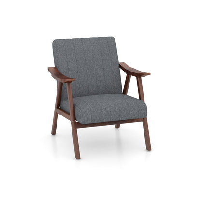 Modern Accent Chair Leisure Armchair with Felt Pads-Gray - Light Gray