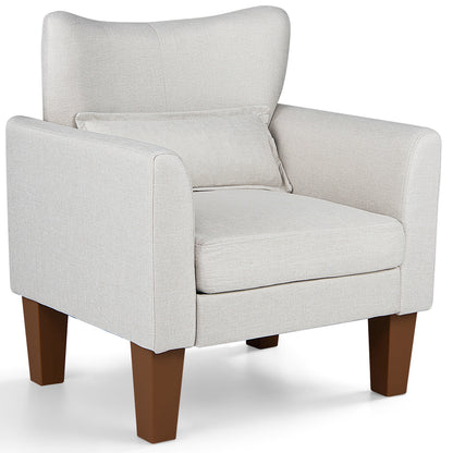 Accent Chair with Removable Cushion & Pillow for Living Room