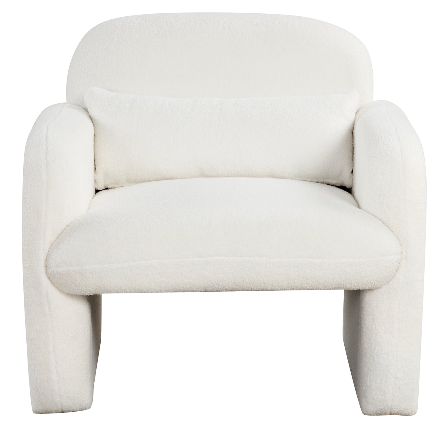 Modern Accent Chair with Waist Pillow and Armrests for Living Room Bedroom