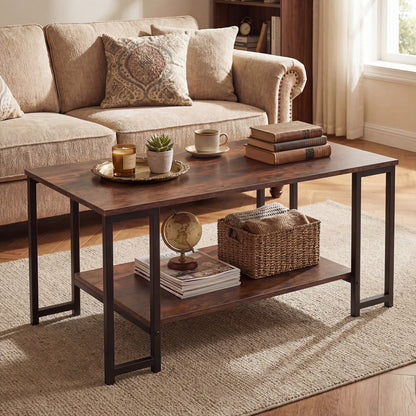 Modern Accent Table with Open Storage Shelf for Apartment and Lounge