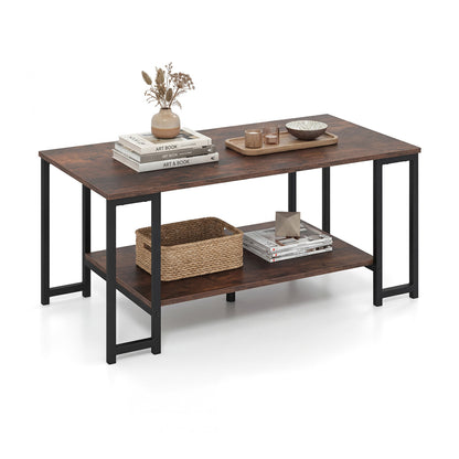 Modern Accent Table with Open Storage Shelf for Apartment and Lounge