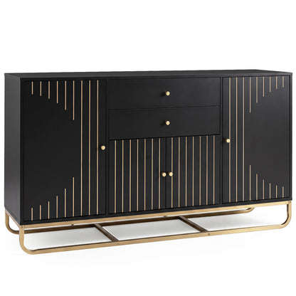 Modern Buffet Sideboard Cabinet with 2 Drawers & Adjustable Shelves