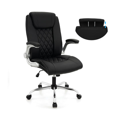 Executive Office Chair with Adjustable Headrest and Rocking