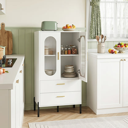 Modern Sideboard Buffet Cabinet with Fluted Doors
