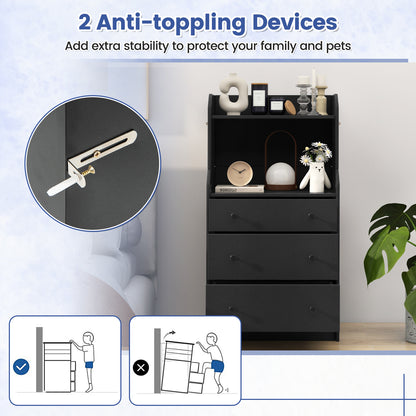 Storage Dresser with Anti-Toppling Device, 44" Tall