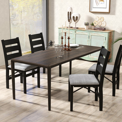Modern Upholstered Folding Chairs Set of 2 with Comfy Backrest-Black