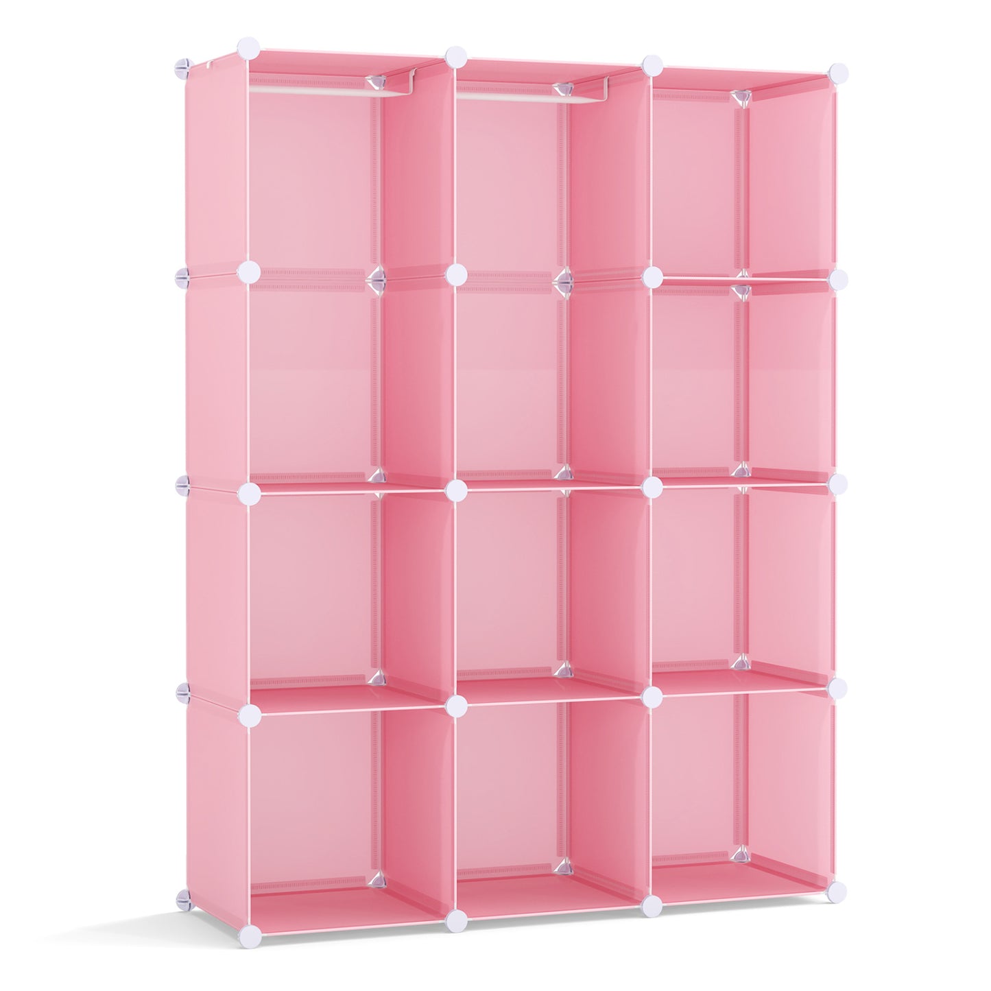 Modular Kids Wardrobe with 10 Cubes & Hanging Rod
