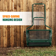 24 Inches Peat Moss Spreader with Upgrade Side Latches and U-shape Handle-Green