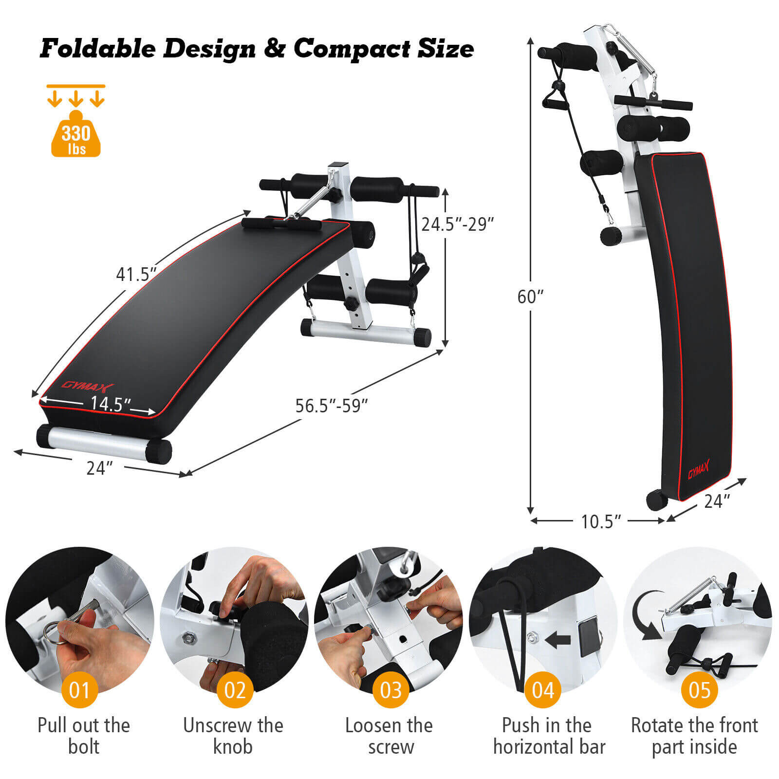 Multifunction Folding Full Body Strength Training Gym Bench