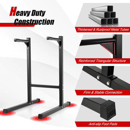 Multifunctional Dip Stand with Foam Handles for Home Gym