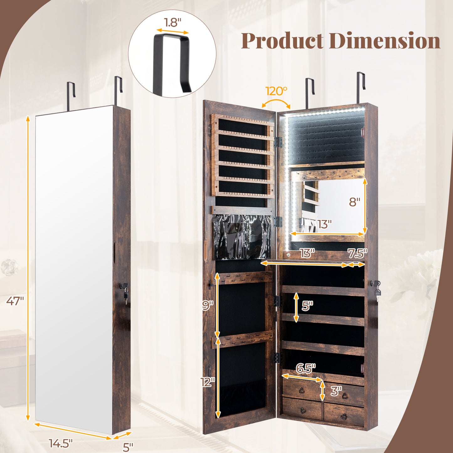 Multipurpose Storage Cabinet with 4 Drawers