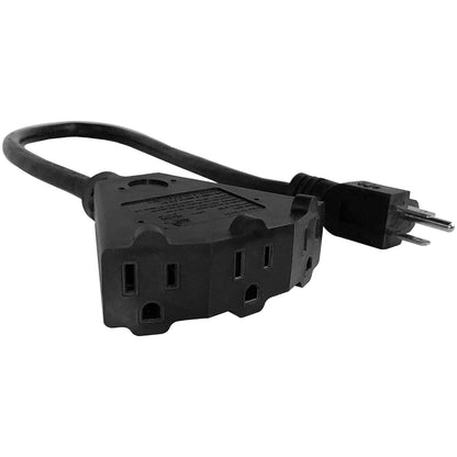 Stanley Power Block 2-Ft. 3-Outlet Heavy-Duty 12-Gauge Extension Cord, Black - view 2