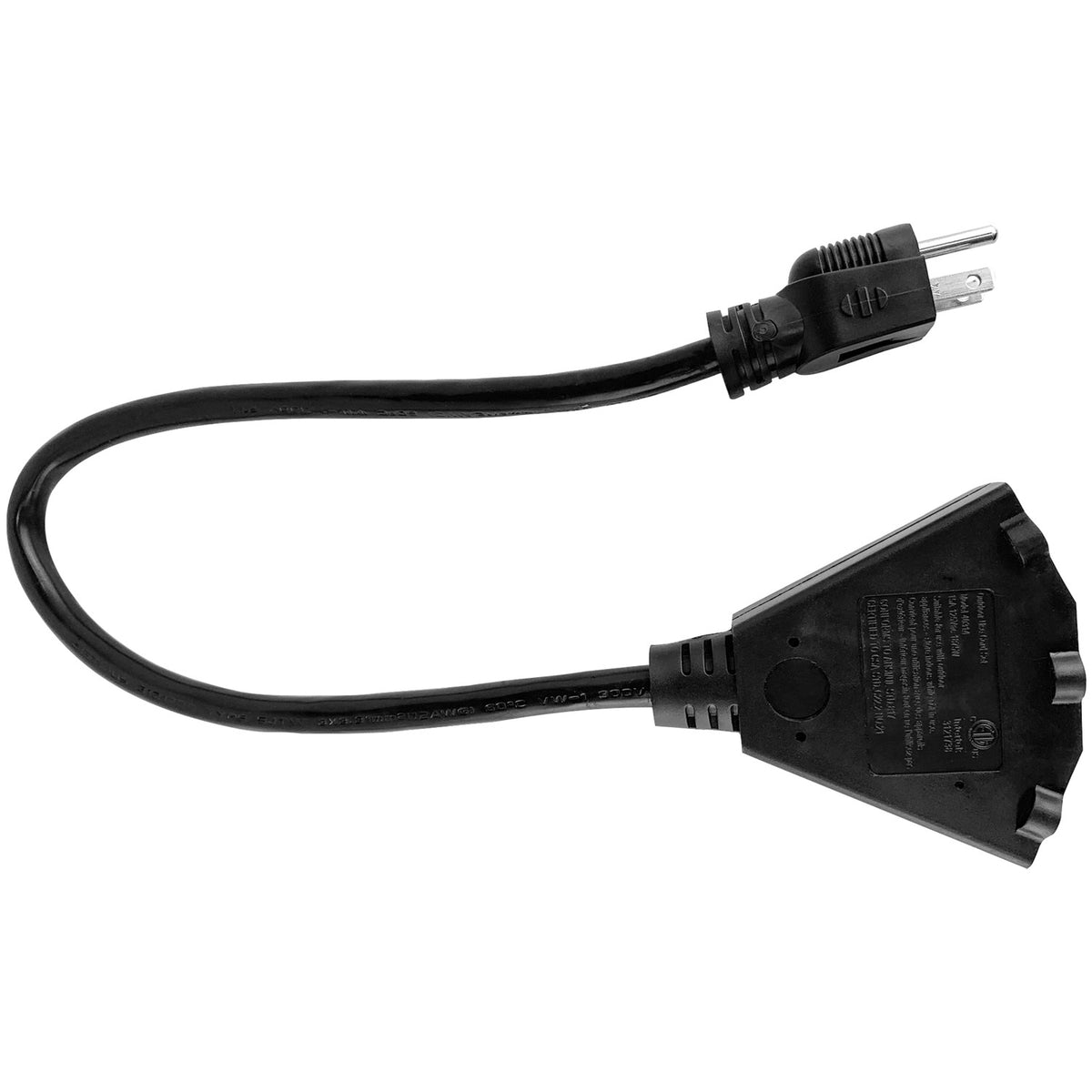 Stanley Power Block 2-Ft. 3-Outlet Heavy-Duty 12-Gauge Extension Cord, Black - view 4