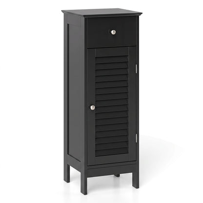 Narrow Bathroom Storage Cabinet with Adjustable Shelf & Drawer