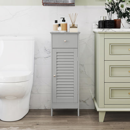 Narrow Bathroom Storage Cabinet with Adjustable Shelf & Drawer