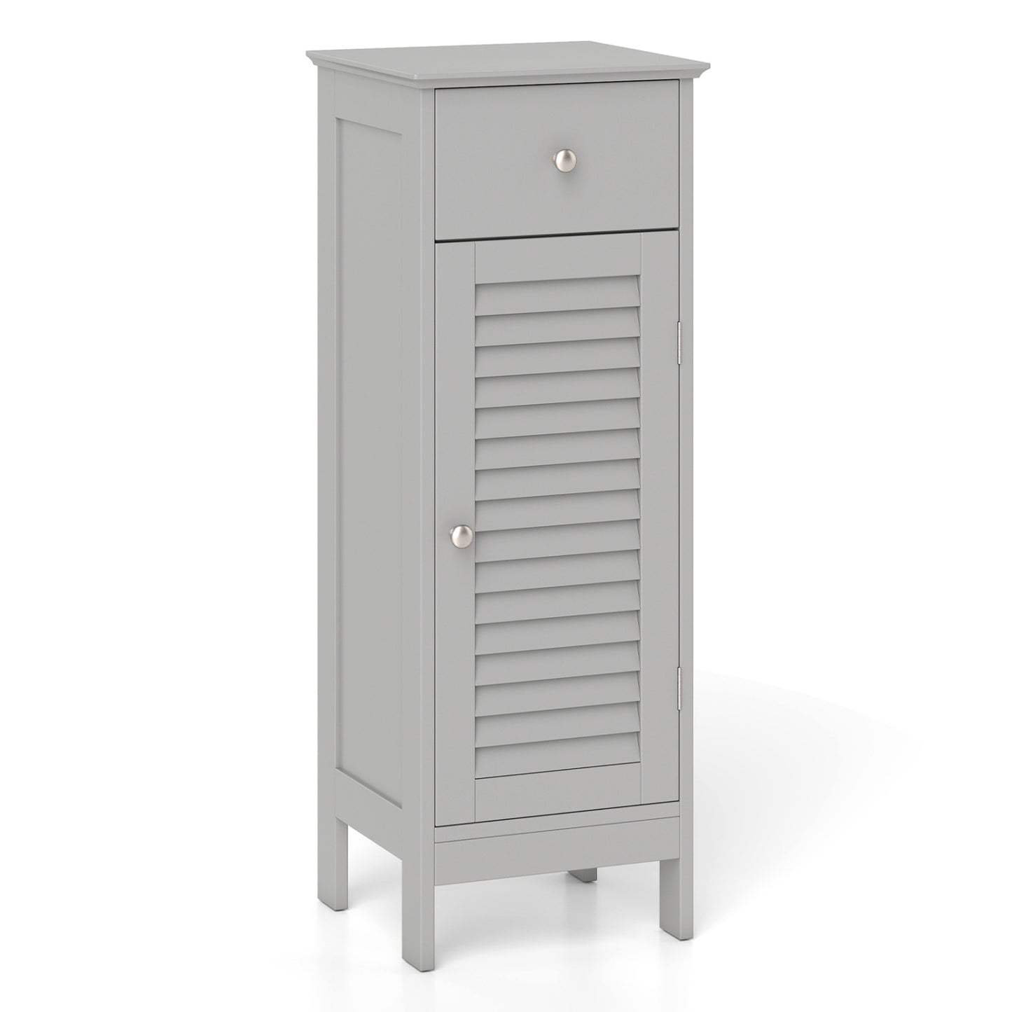 Narrow Bathroom Storage Cabinet with Adjustable Shelf & Drawer