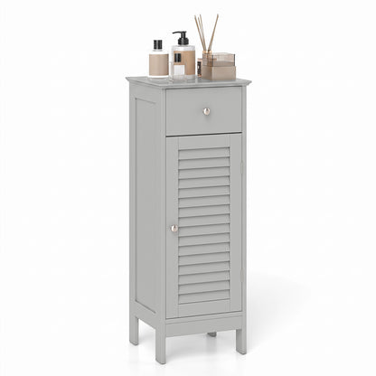 Narrow Bathroom Storage Cabinet with Adjustable Shelf & Drawer