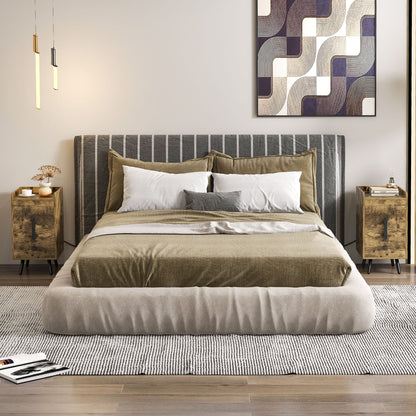 Nightstand Side Tables with 2 Drawers and 2 USB Ports
