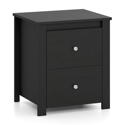 2-Drawer Nightstand with Storage for Bedroom & Living Room