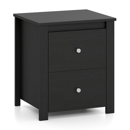 2-Drawer Nightstand with Storage for Bedroom & Living Room