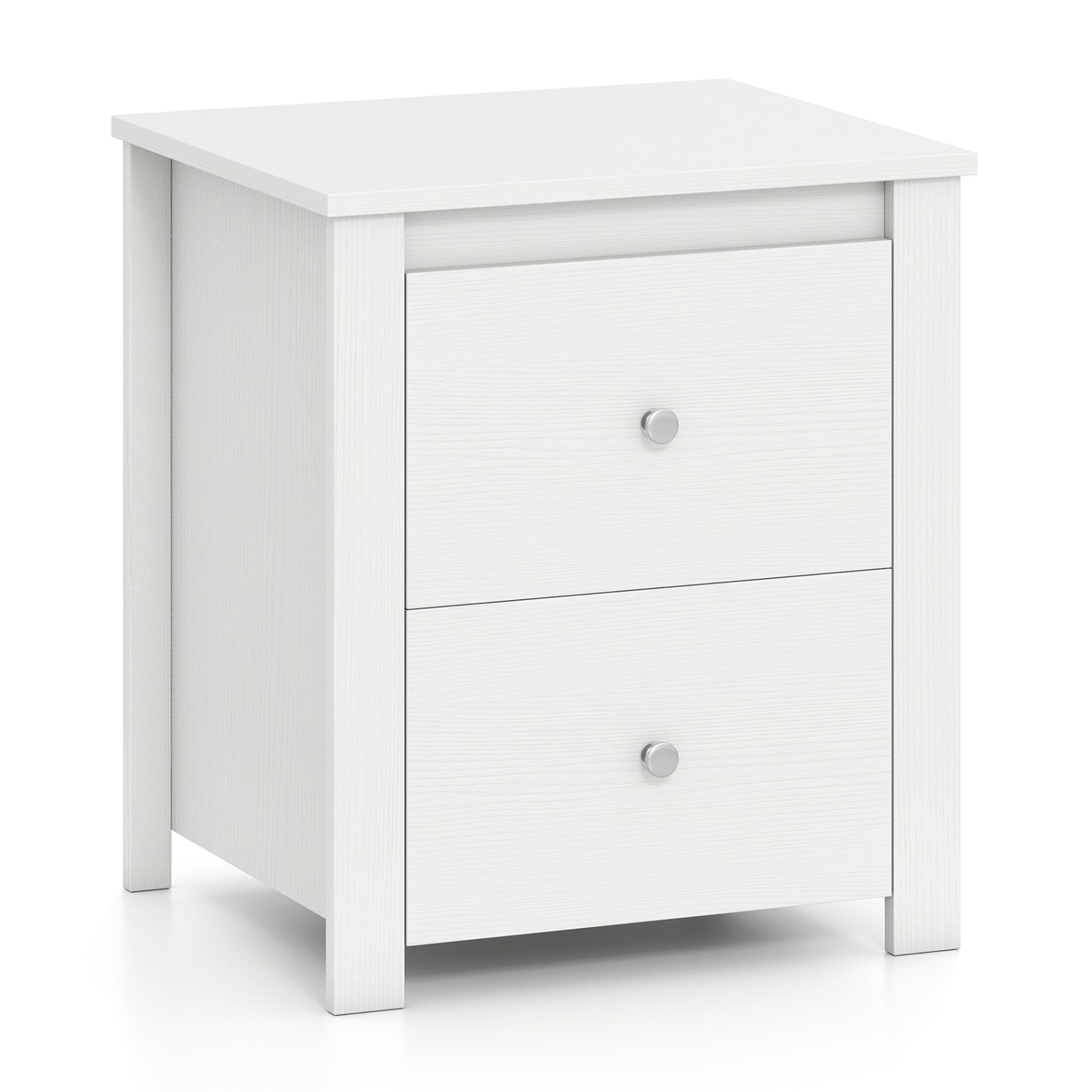 2-Drawer Nightstand with Storage for Bedroom & Living Room