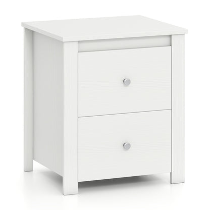 2-Drawer Nightstand with Storage for Bedroom & Living Room