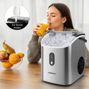 Nugget Countertop Ice Maker with Soft Chewable Pellet Ice-Silver