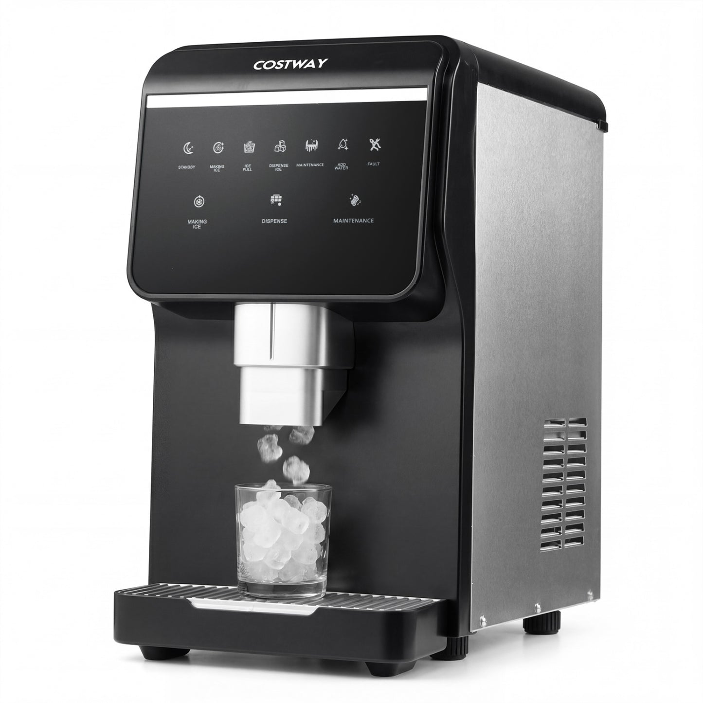 Nugget Ice Maker with Self Dispensing 80 LBS Per Day Chewable Pellet Ice Machine