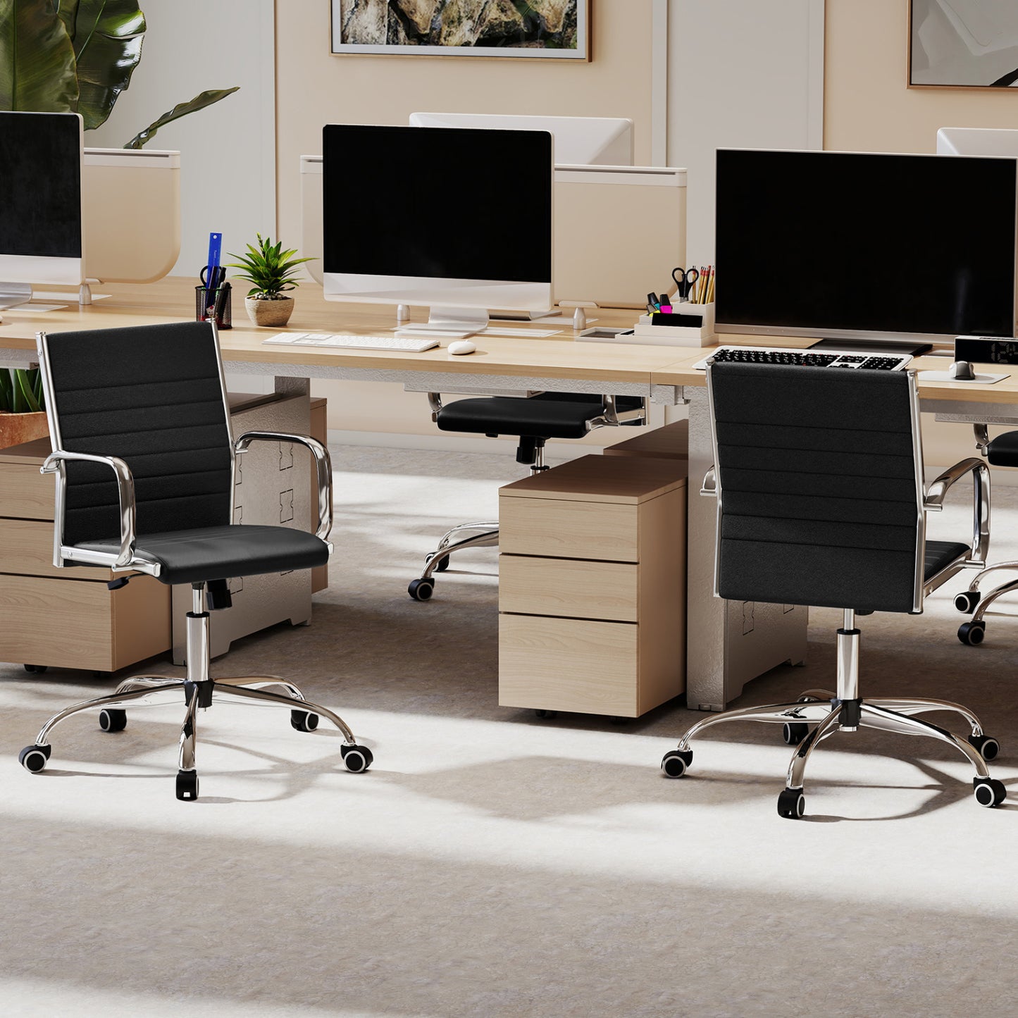 Height Adjustable Office Chair with Rocking Backrest