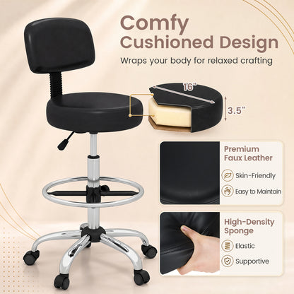 Drafting Chair with Adjustable Height & Footring