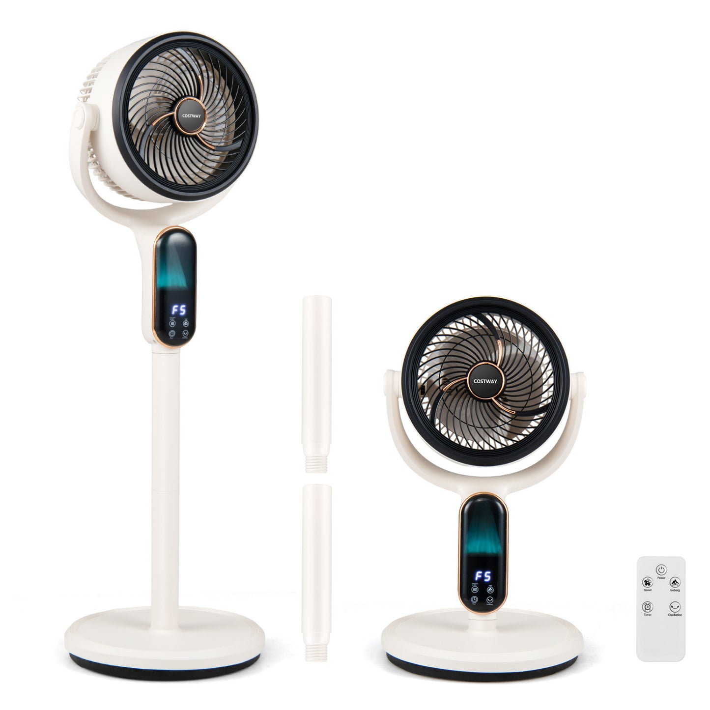 Oscillating Pedestal Fan with Remote and 8 Speeds