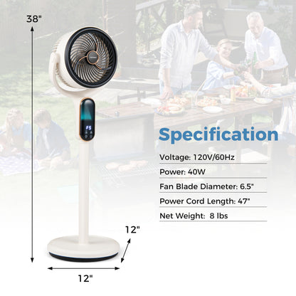 Oscillating Pedestal Fan with Remote and 8 Speeds