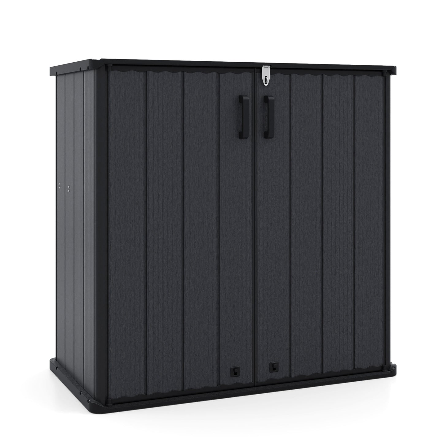 Outdoor Storage Box 23.5 Cu Ft Lockable with Floor - Black