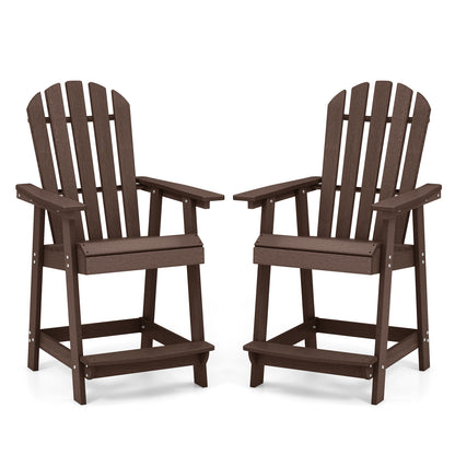HDPE Patio Chair with Armrest and Footrest for Indoor Outdoor