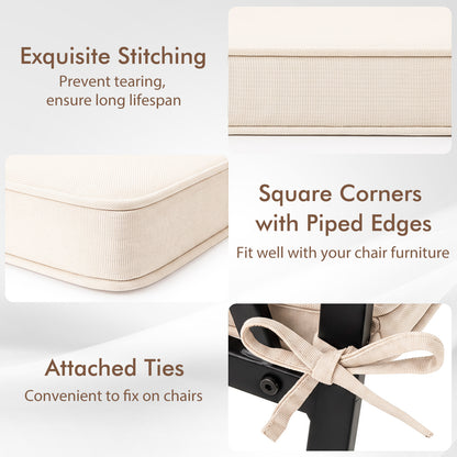 Outdoor Chair Cushions Set of 4 - Waterproof Olefin 20x20