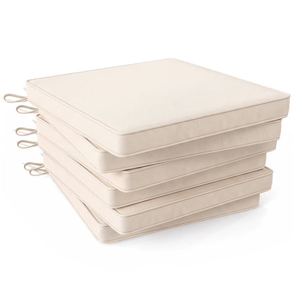 Outdoor Chair Cushions Set of 6 Waterproof Olefin 20x20 Inch