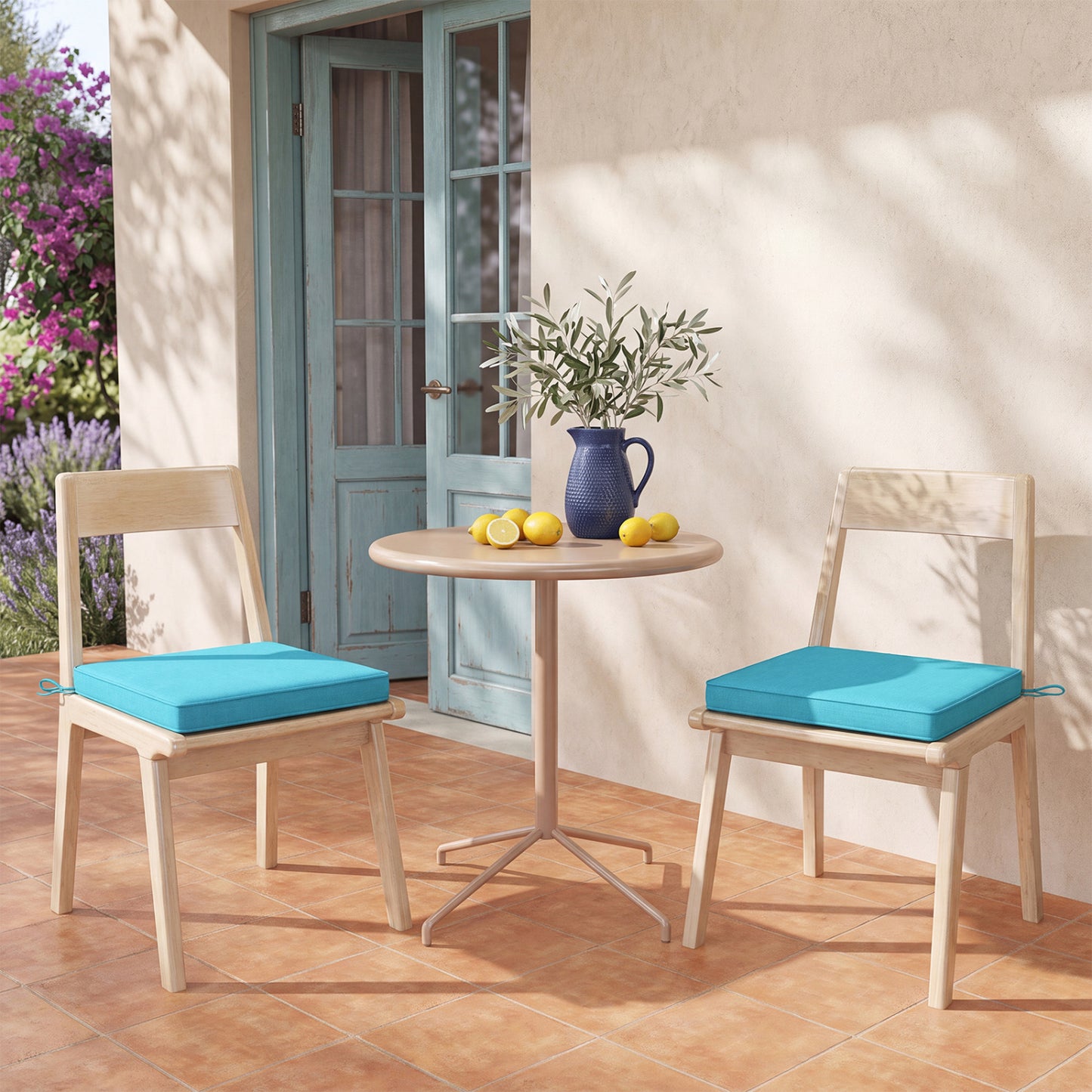 Outdoor Chair Cushions Set of 6 Waterproof Olefin 20x20 Inch