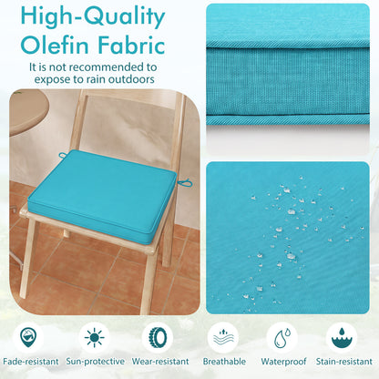 Outdoor Chair Cushions Set of 6 Waterproof Olefin 20x20 Inch
