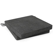 Outdoor Chair Cushion Set of 2 Waterproof Fade-Resistant Olefin Seat Cushions-Gray