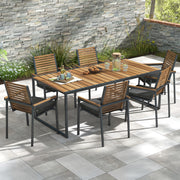 Outdoor Chair Cushion Set of 2 Waterproof Fade-Resistant Olefin Seat Cushions-Gray