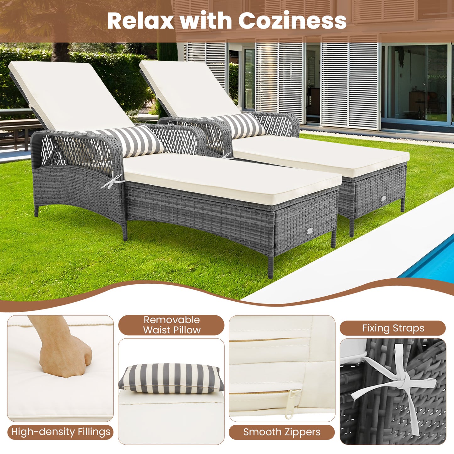 Outdoor Chaise Lounge Chair