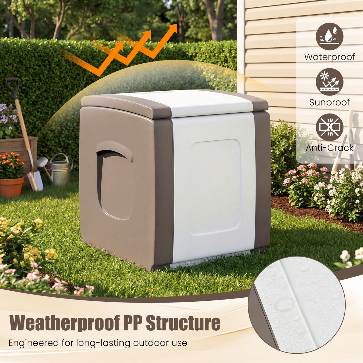 Outdoor Deck Box with Lid for Packages and Garden