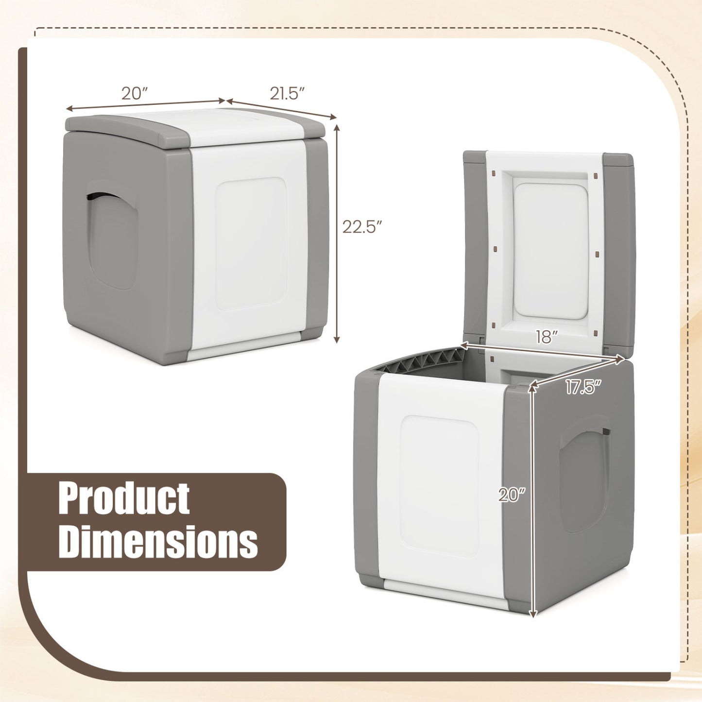 Outdoor Deck Box with Lid for Packages and Garden