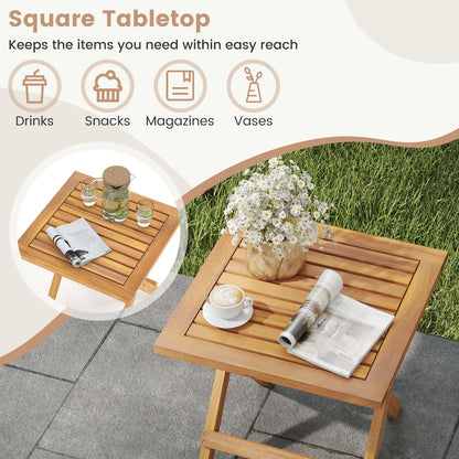 Outdoor Folding Side Table for Small Space and Garden-1