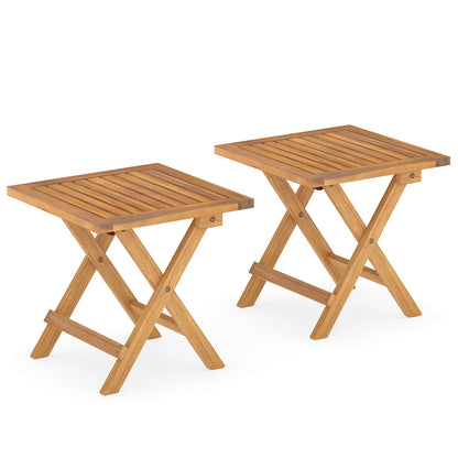 Outdoor Folding Side Table for Small Space and Garden-2