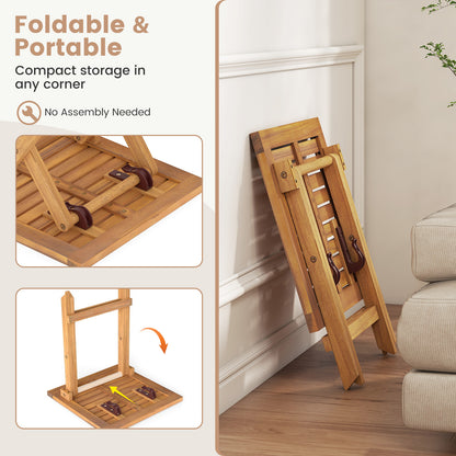 Outdoor Folding Side Table for Small Space and Garden-2