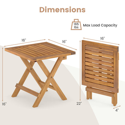Outdoor Folding Side Table for Small Space and Garden-2