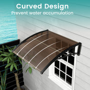 Outdoor Front Door Patio Overhang Awning for Sunlight Rain Snow Wind Protection-40 x 40 Inch