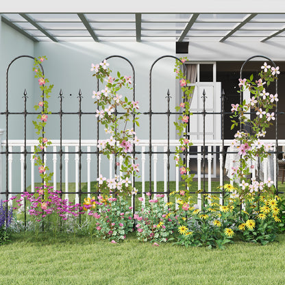 58 x 73 Inch Outdoor Garden Rose Arch Trellis for Climbing Plants